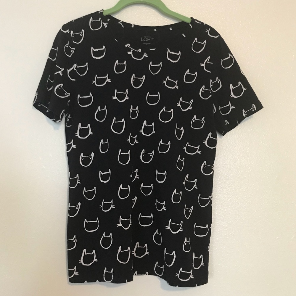 LOFT Navy Cat Tee